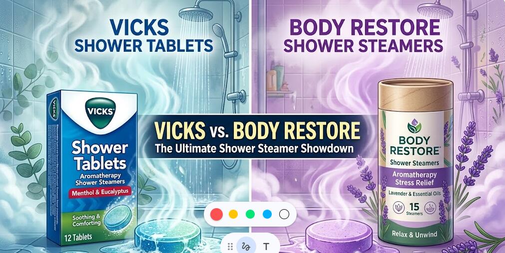 أجهزة الاستحمام البخارية من Vicks مقابل أجهزة الاستحمام البخارية لاستعادة الجسم: ما هي أقراص الاستحمام الأفضل للاحتقان وتخفيف التوتر والاستخدام اليومي؟