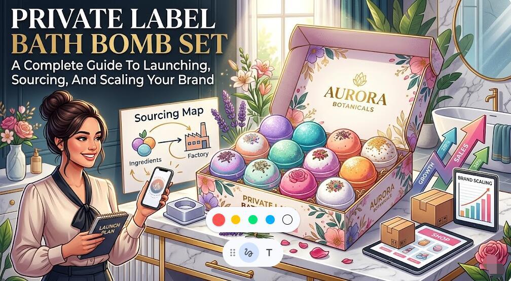 مجموعات قنابل الاستحمام ذات العلامات التجارية الخاصة: الدليل الكامل للإطلاق والقياس