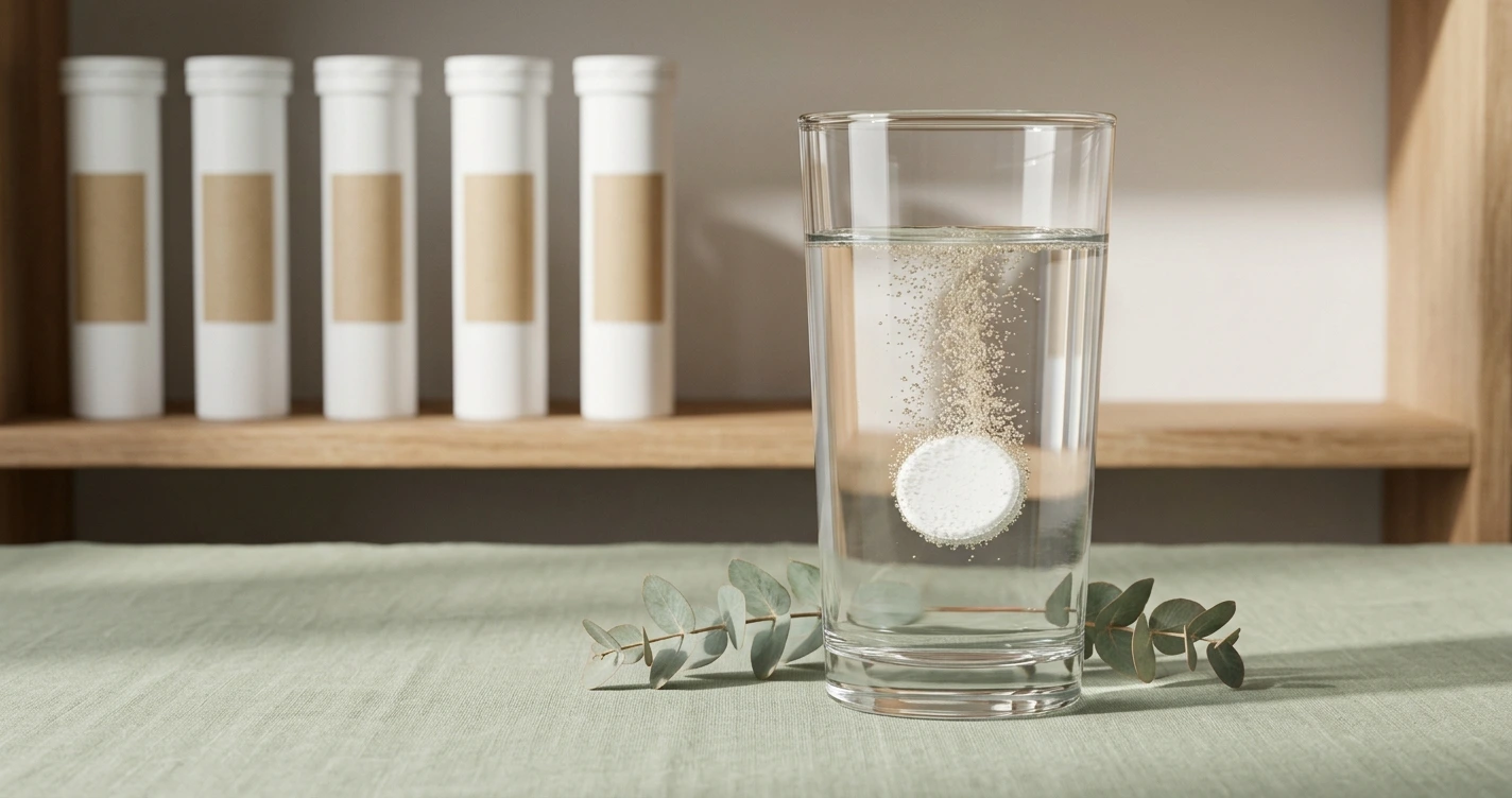 Cleaning tablet in water