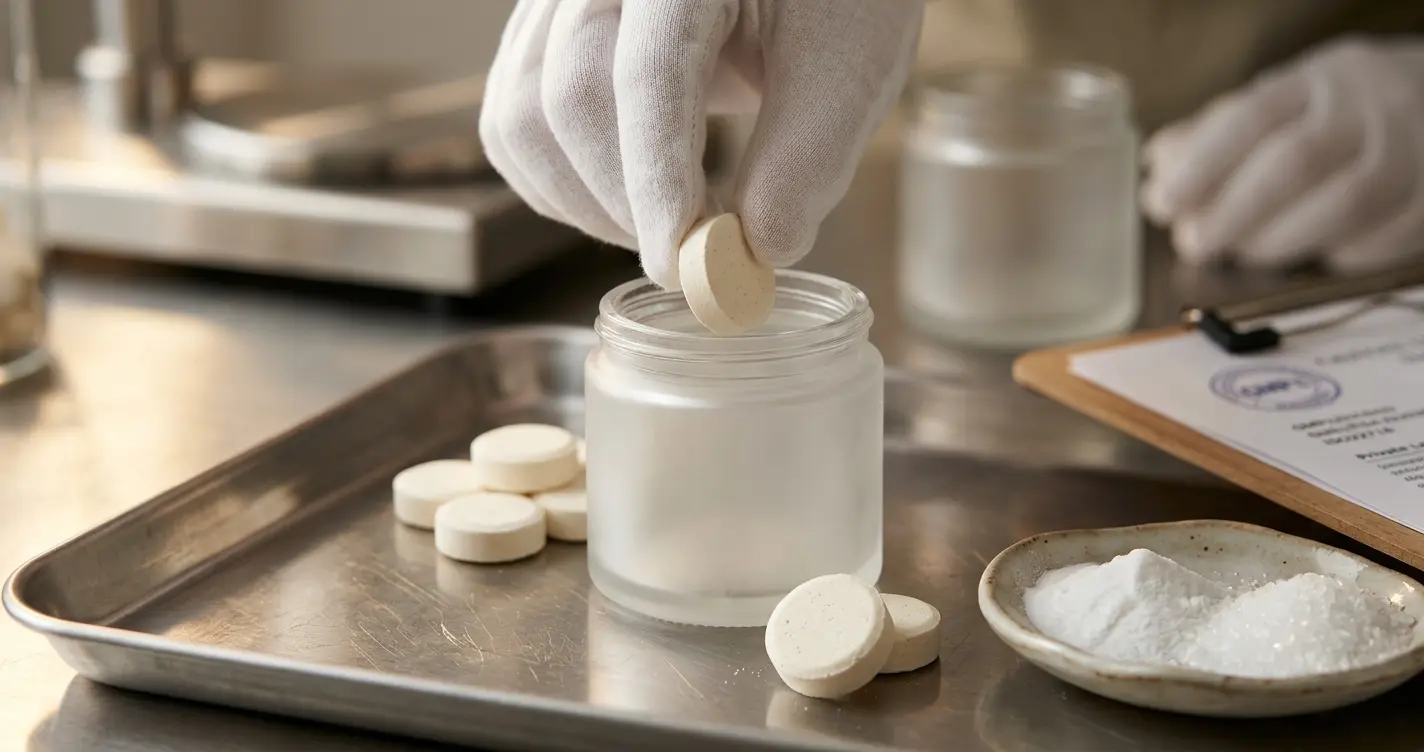 Manufacturing cleaning tablets