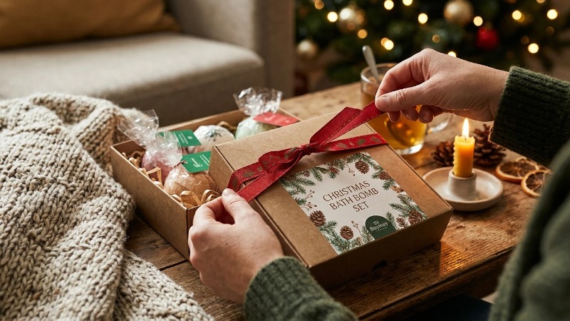Warm and cozy Christmas packaging Warm and cozy Christmas packaging