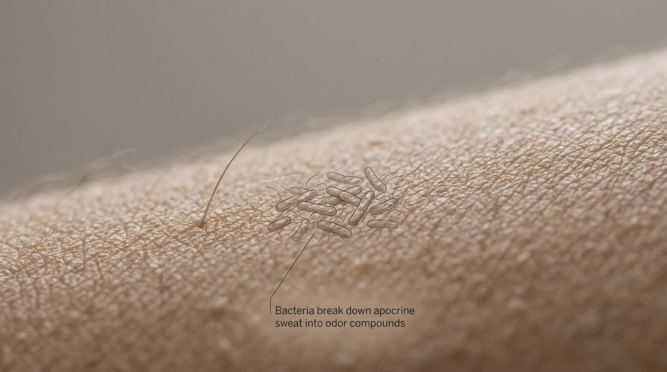 Sweat emits odor