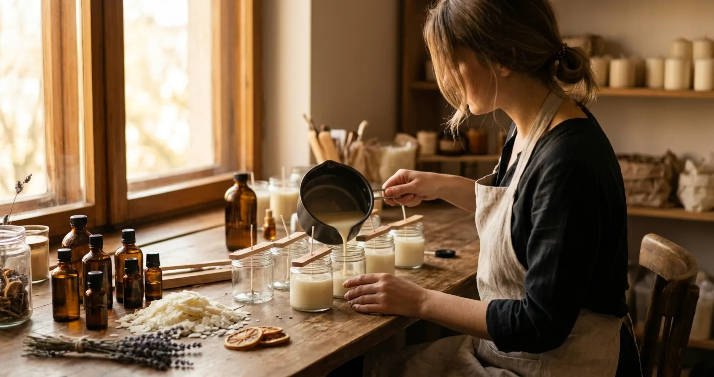 كيفية صنع شموع معطرة منزلية الصنع