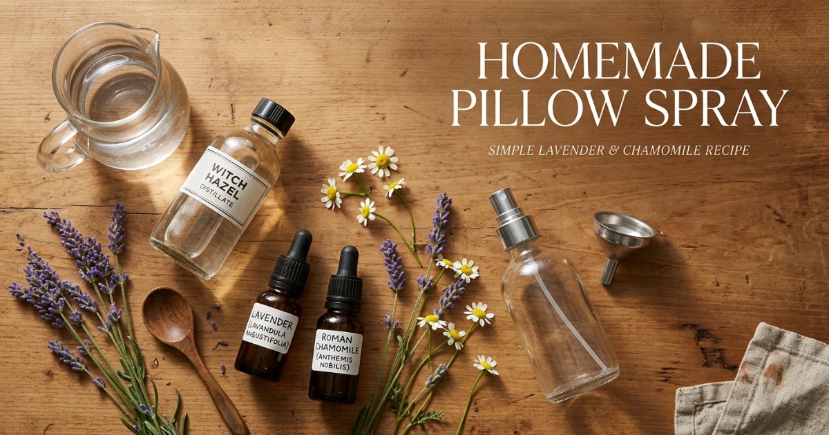 How to Make Your Own Lavender Chamomile Pillow Spray (A Simple Homemade Recipe)