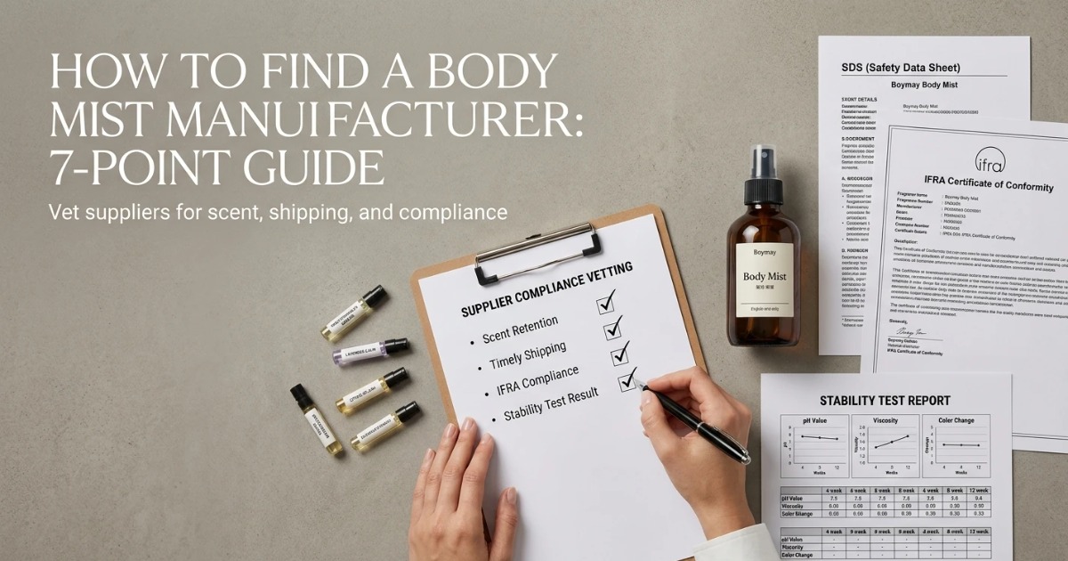 How To Find A Body Mist Manufacturer: 7-Point Guide